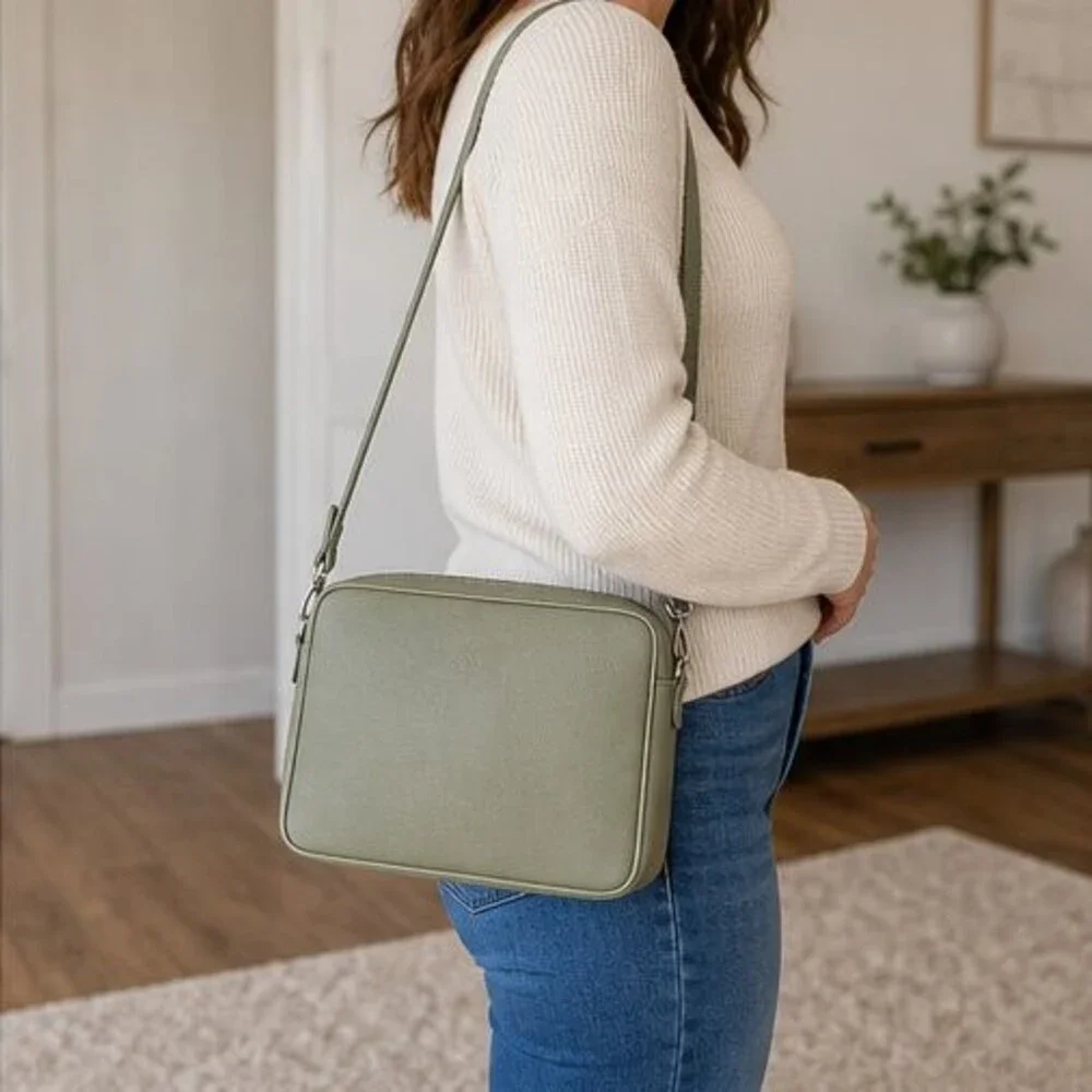 Sage Faux Leather Bag